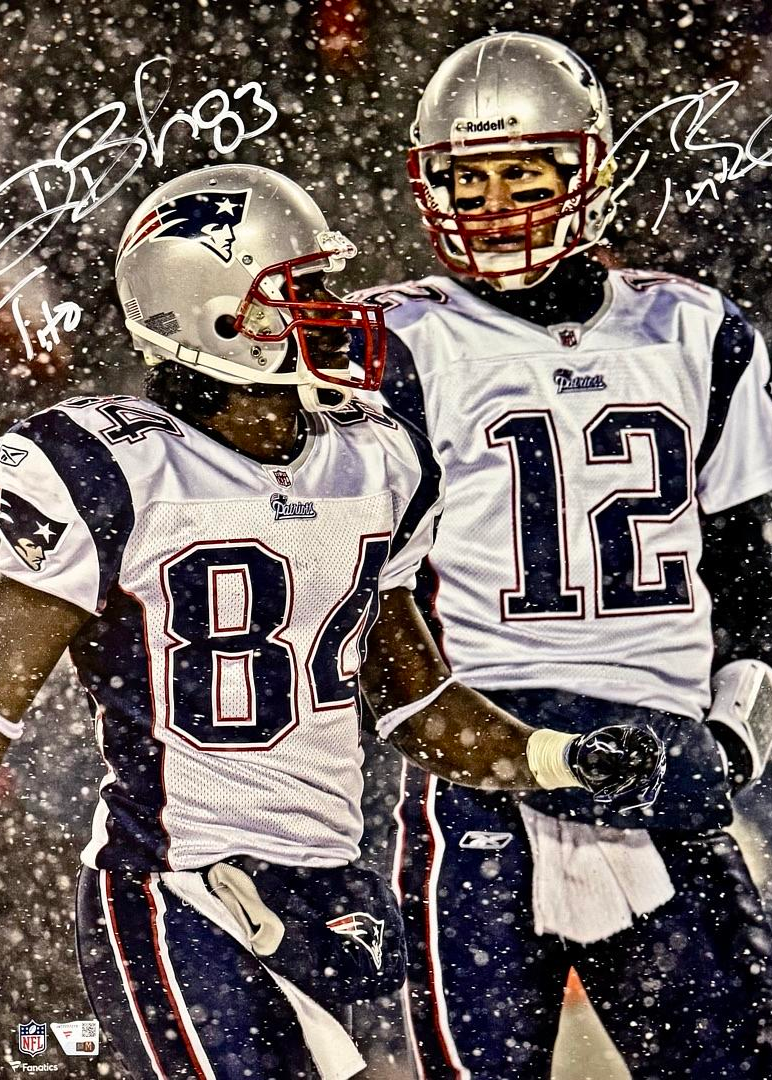 Tom Brady & Deion Branch Signed 16x20 Photo Patriots - Fanatics COA #02